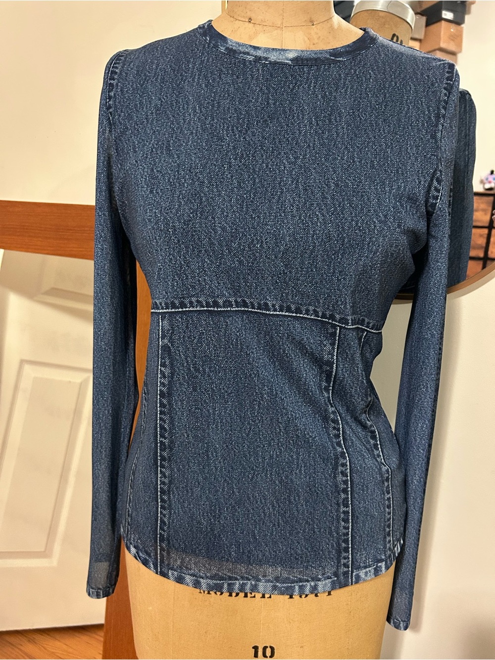 NWT Rag and Bone Miramar Long Sleeve Mesh Top Sz Medium - Picture 5 of 9